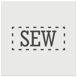 Sew Sewing Fun Text Wall Cookie DIY Craft Reusable Stencil