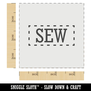 Sew Sewing Fun Text Wall Cookie DIY Craft Reusable Stencil