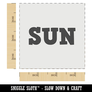 Sun Fun Text Wall Cookie DIY Craft Reusable Stencil