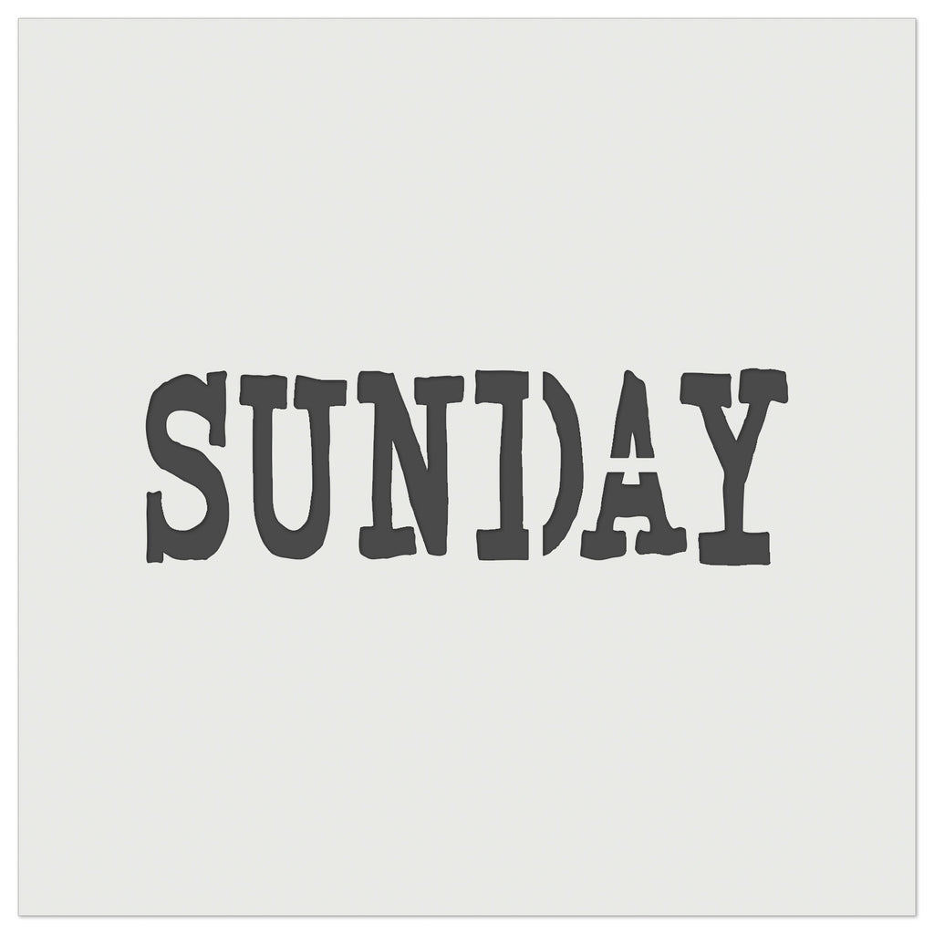 Sunday Text Wall Cookie DIY Craft Reusable Stencil