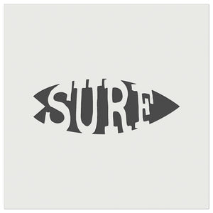 Surfing Surfboard Fun Text Wall Cookie DIY Craft Reusable Stencil