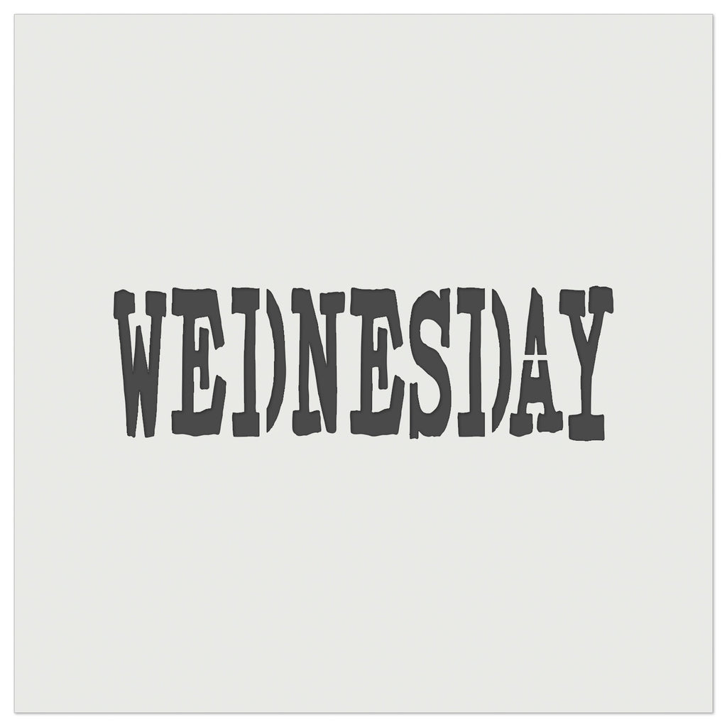 Wednesday Text Wall Cookie DIY Craft Reusable Stencil