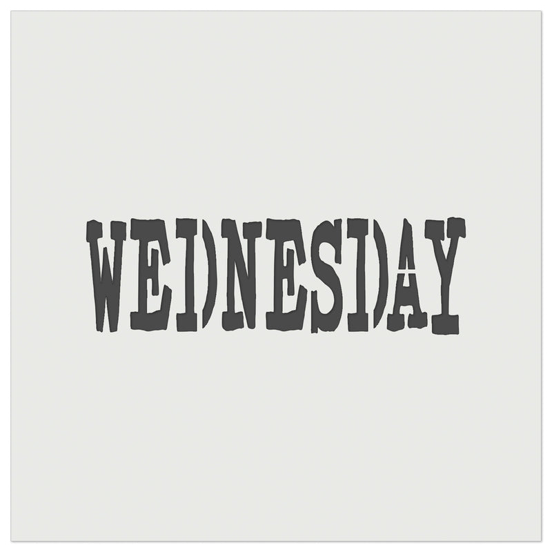 Wednesday Text Wall Cookie DIY Craft Reusable Stencil