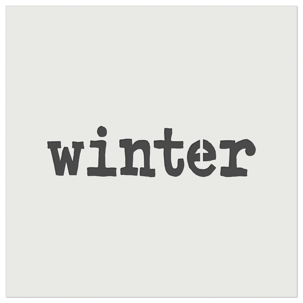 Winter Fun Text Wall Cookie DIY Craft Reusable Stencil