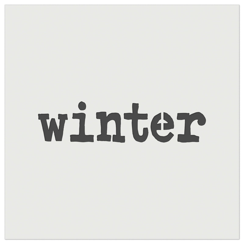 Winter Fun Text Wall Cookie DIY Craft Reusable Stencil