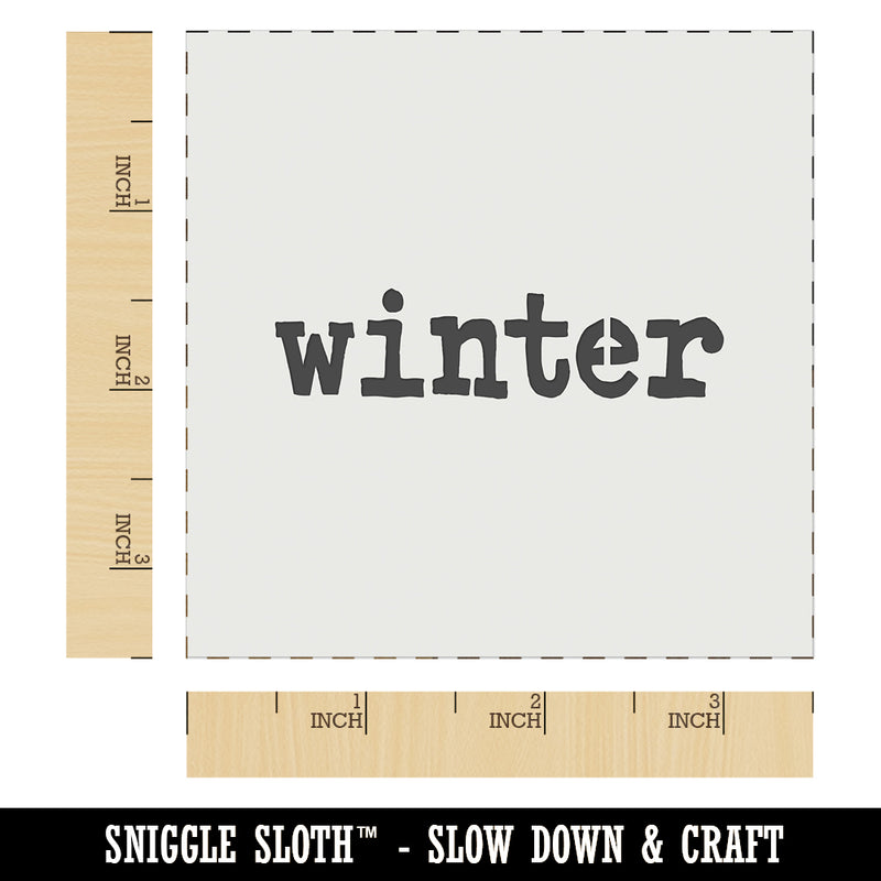 Winter Fun Text Wall Cookie DIY Craft Reusable Stencil