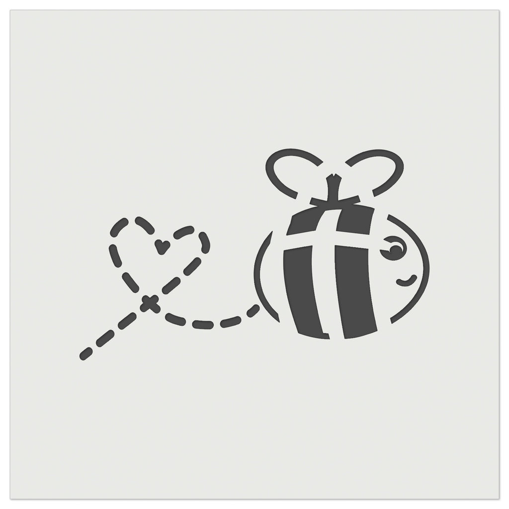 Buzzy Bumble Bee with Heart Wall Cookie DIY Craft Reusable Stencil