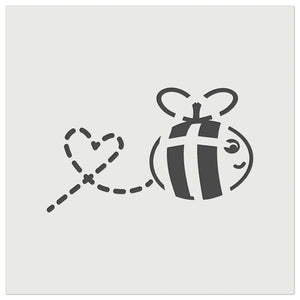 Buzzy Bumble Bee with Heart Wall Cookie DIY Craft Reusable Stencil