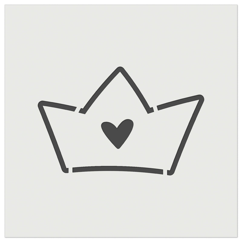 Crown with Heart Wall Cookie DIY Craft Reusable Stencil