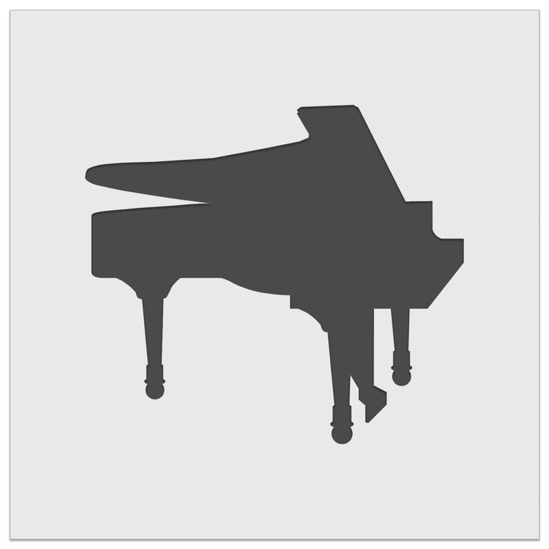 Grand Piano Music Instrument Silhouette Wall Cookie DIY Craft Reusable Stencil