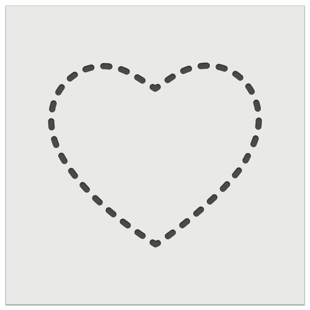 Heart Dashed Love Outline Wall Cookie DIY Craft Reusable Stencil