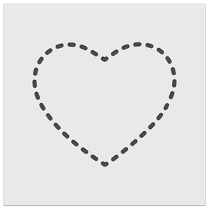 Heart Dashed Love Outline Wall Cookie DIY Craft Reusable Stencil