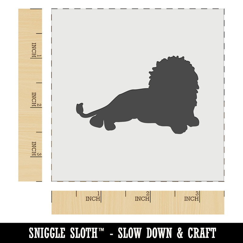 Lion Resting Solid Wall Cookie DIY Craft Reusable Stencil