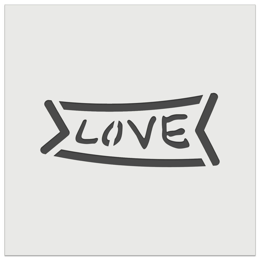 Love Banner Wall Cookie DIY Craft Reusable Stencil