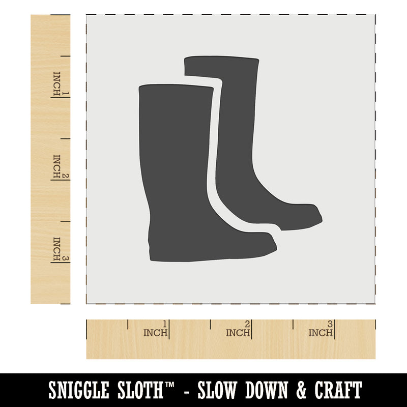 Rain Boots Solid Wall Cookie DIY Craft Reusable Stencil