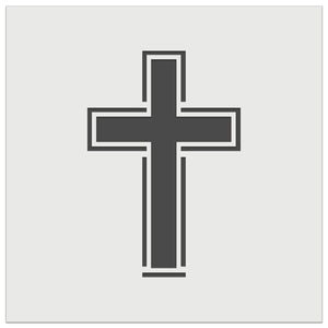 Cross with Outline Christian Wall Cookie DIY Craft Reusable Stencil