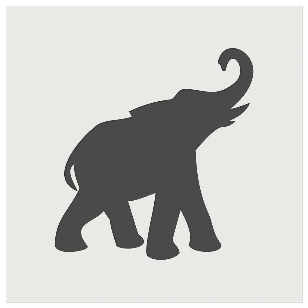Elephant Trumpeting Solid Wall Cookie DIY Craft Reusable Stencil