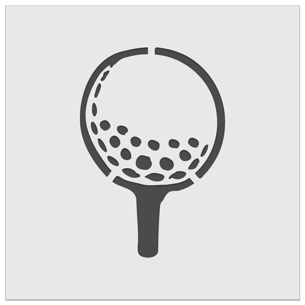 Golf Ball on Tee Wall Cookie DIY Craft Reusable Stencil