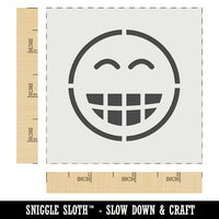 Happy Face Big Smile Teeth Grin Emoticon Wall Cookie DIY Craft Reusable Stencil