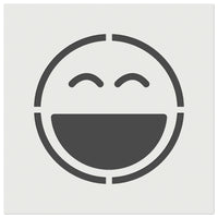 Laughing Happy Face Big Smile Mouth Emoticon Wall Cookie DIY Craft Reusable Stencil