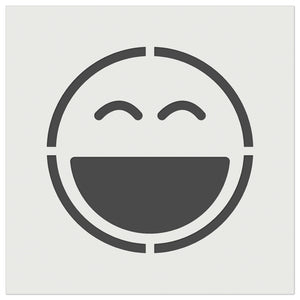 Laughing Happy Face Big Smile Mouth Emoticon Wall Cookie DIY Craft Reusable Stencil