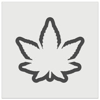 Marijuana Leaf Outline Wall Cookie DIY Craft Reusable Stencil