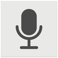 Podcast Broadcast Microphone Wall Cookie DIY Craft Reusable Stencil