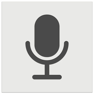 Podcast Broadcast Microphone Wall Cookie DIY Craft Reusable Stencil