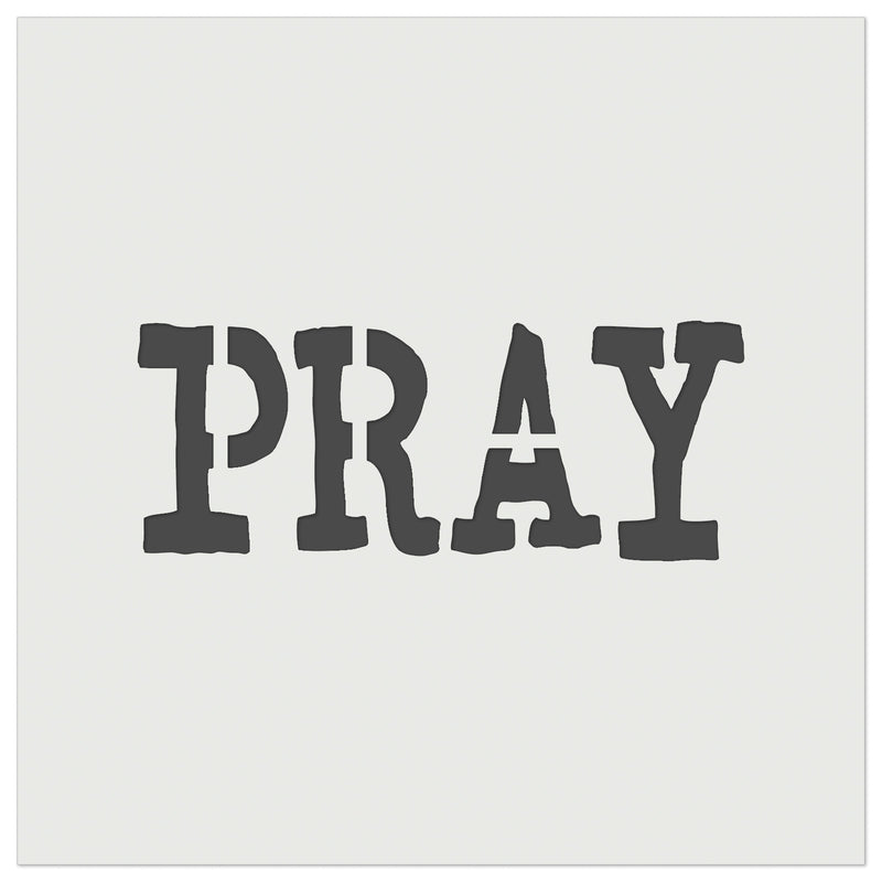 Pray Fun Text Wall Cookie DIY Craft Reusable Stencil