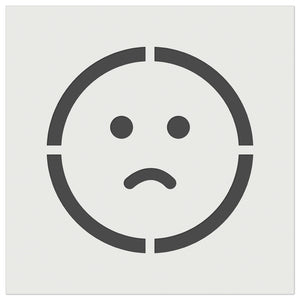 Sad Frown Face Emoticon Wall Cookie DIY Craft Reusable Stencil