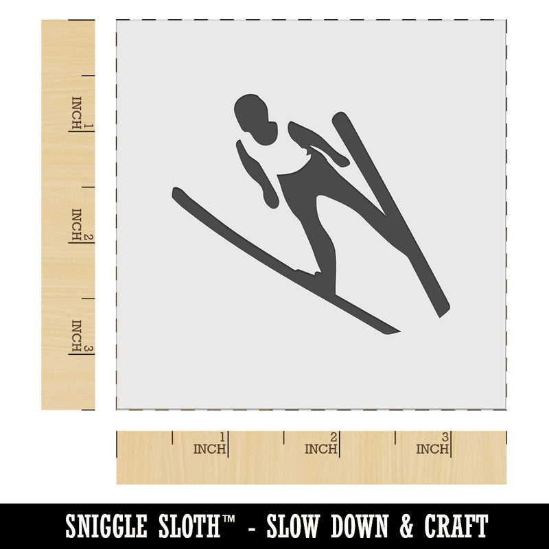 Ski Jumping Jumper Wall Cookie DIY Craft Reusable Stencil