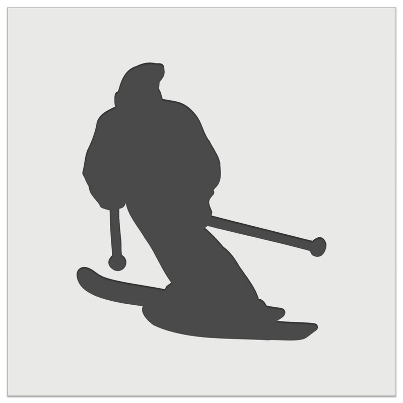 Skiing Skier Solid Wall Cookie DIY Craft Reusable Stencil