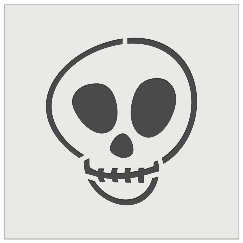 Skull Doodle Wall Cookie DIY Craft Reusable Stencil