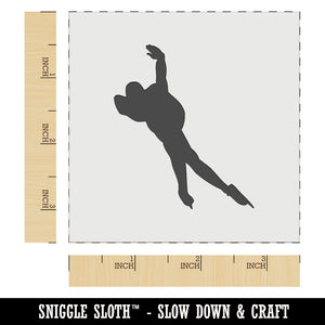 Speed Skating Skater Wall Cookie DIY Craft Reusable Stencil