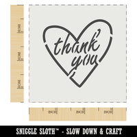 Thank You in Heart Wall Cookie DIY Craft Reusable Stencil