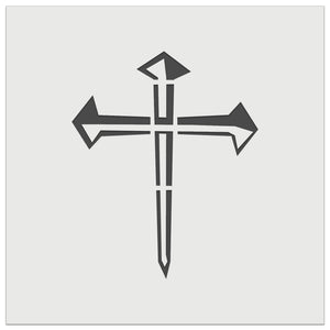 Three 3 Nails Cross Christian Stylized Wall Cookie DIY Craft Reusable Stencil