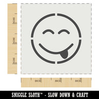 Tongue Out Face Emoticon Wall Cookie DIY Craft Reusable Stencil