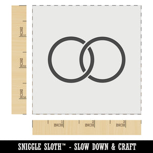 Wedding Rings Overlapping Wall Cookie DIY Craft Reusable Stencil