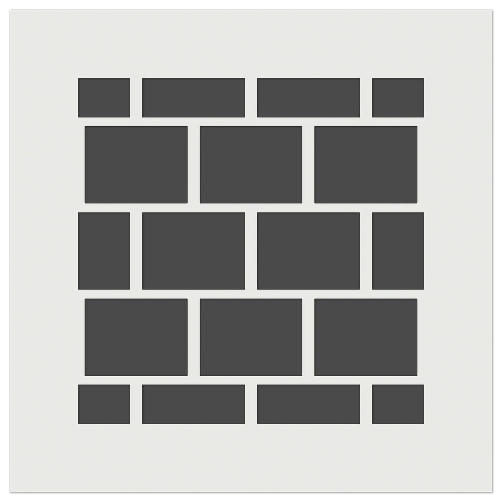 Brick Wall Rectangle Pattern Background Wall Cookie DIY Craft Reusable Stencil