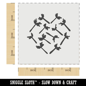 Dandelion Heart Sketch Abstract Wall Cookie DIY Craft Reusable Stencil