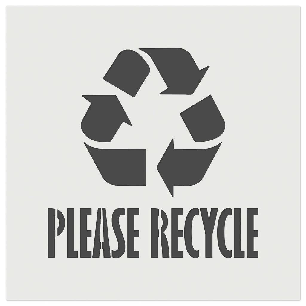 Please Recycle with Symbol Wall Cookie DIY Craft Reusable Stencil