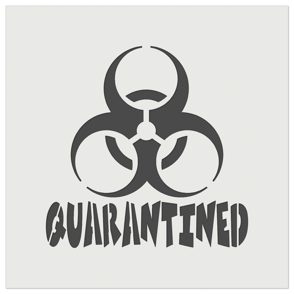 Quarantined Biohazard Symbol Wall Cookie DIY Craft Reusable Stencil