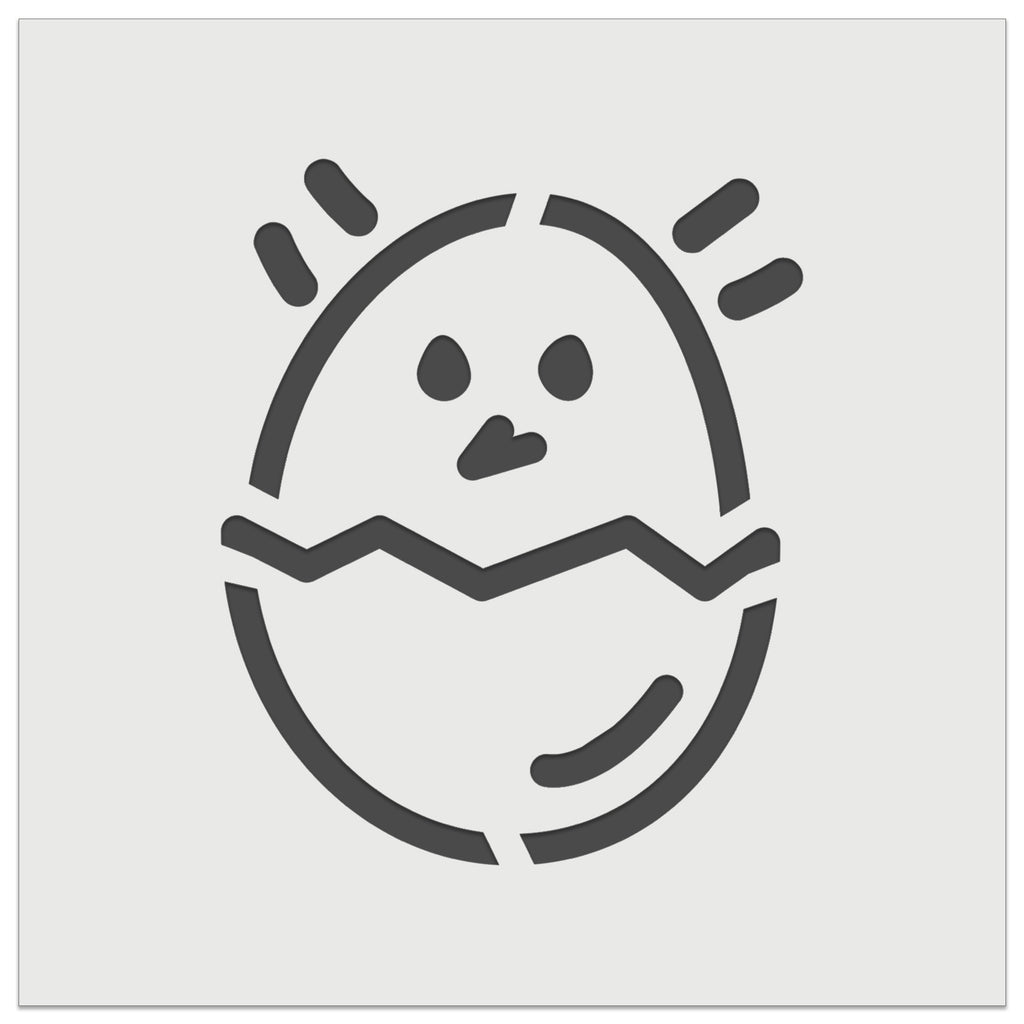 Chicken Hatching in Egg Doodle Wall Cookie DIY Craft Reusable Stencil