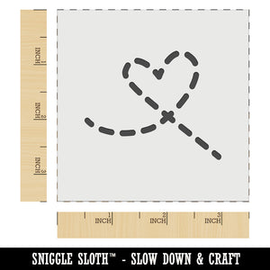 Dashed Heart Wall Cookie DIY Craft Reusable Stencil