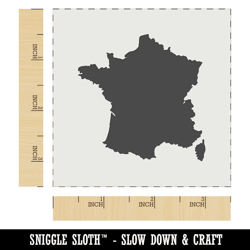 France Country Solid Wall Cookie DIY Craft Reusable Stencil