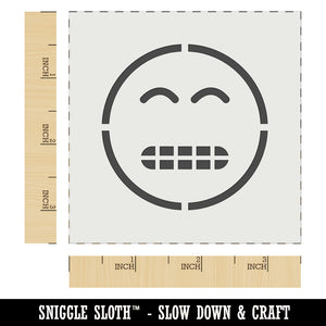 Grimace Face Sheepish Emoticon Wall Cookie DIY Craft Reusable Stencil