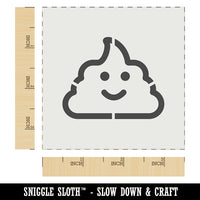 Smile Poop Face Emoticon Wall Cookie DIY Craft Reusable Stencil