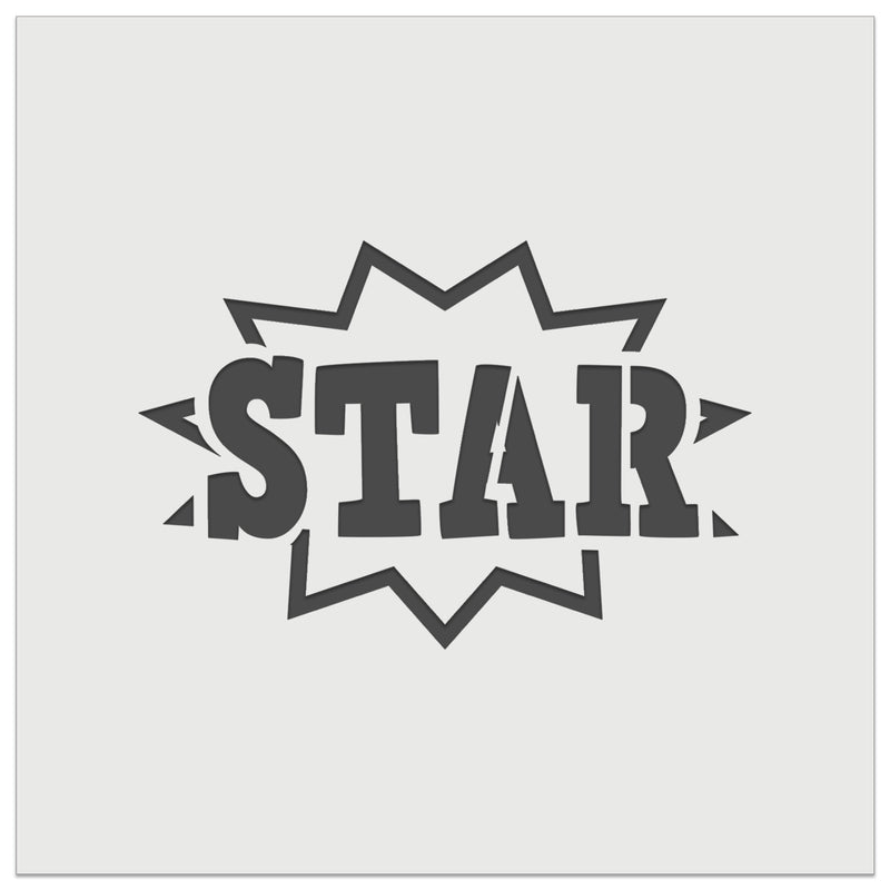 Star Burst Fun Text Teacher School Wall Cookie DIY Craft Reusable Stencil