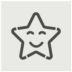 Star Happy Face Emoticon Wall Cookie DIY Craft Reusable Stencil