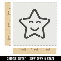 Star Happy Face Emoticon Wall Cookie DIY Craft Reusable Stencil